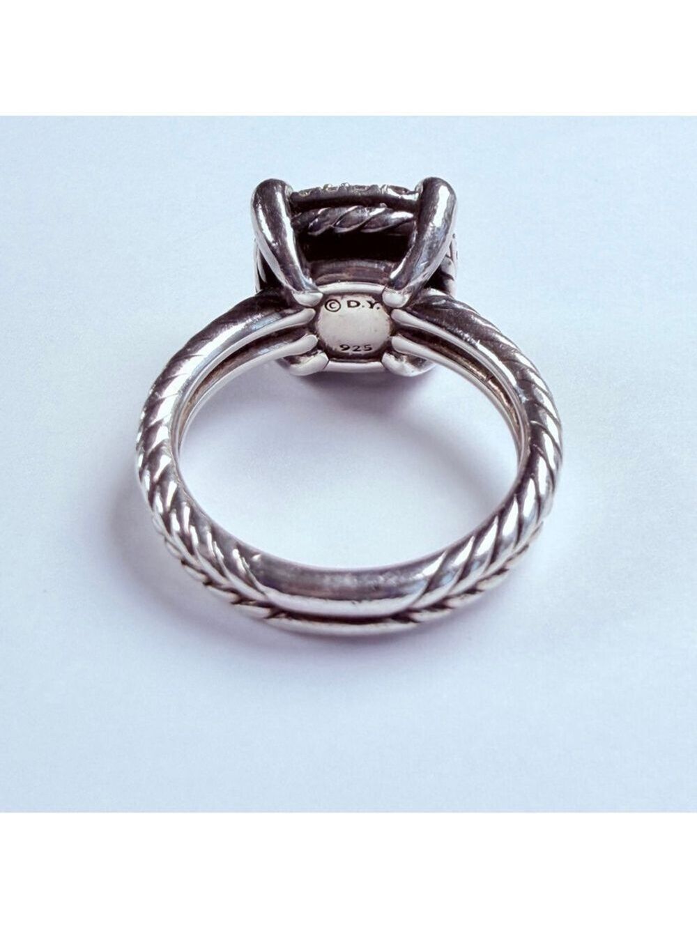 Authentic David Yurman Pave Diamond Chatelaine 925 Sterling Silver Ring $2300 - Picture 7 of 13